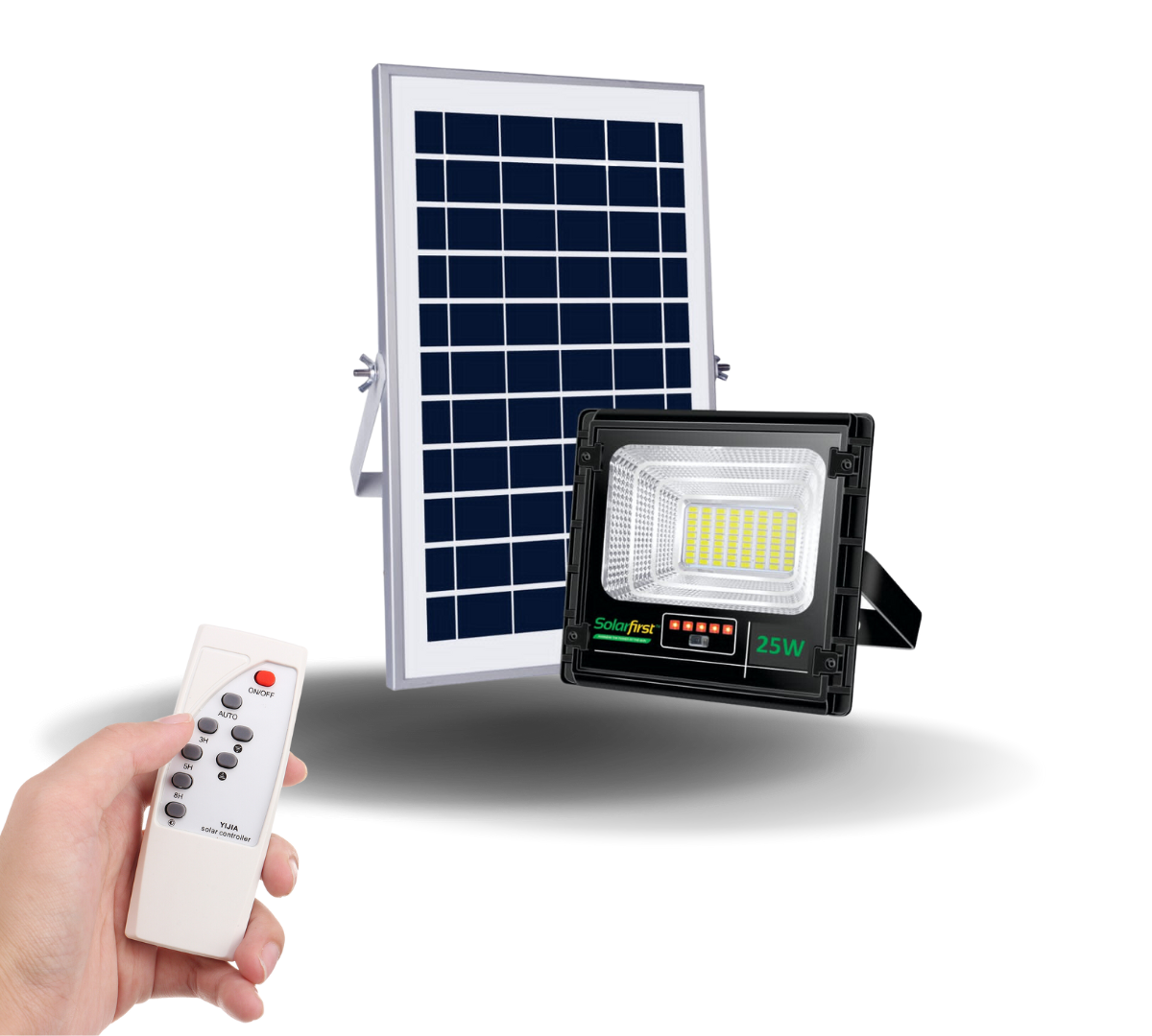 Solar Floodlight - PR 25 Watt Day/night & Remote 5W Panel