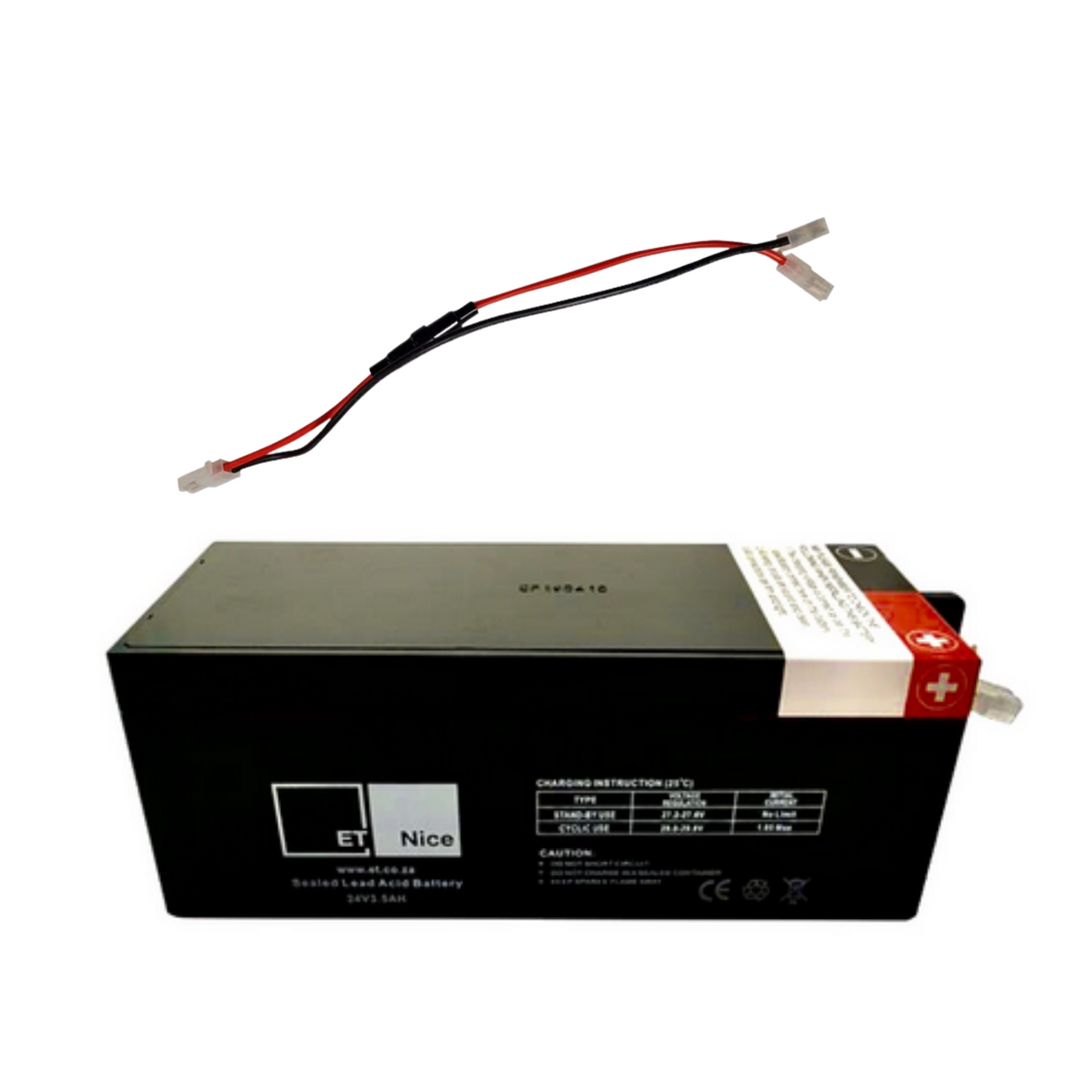 BATTERY - 24V 3.5AH Sealed Lead Acid with loom (NICE)