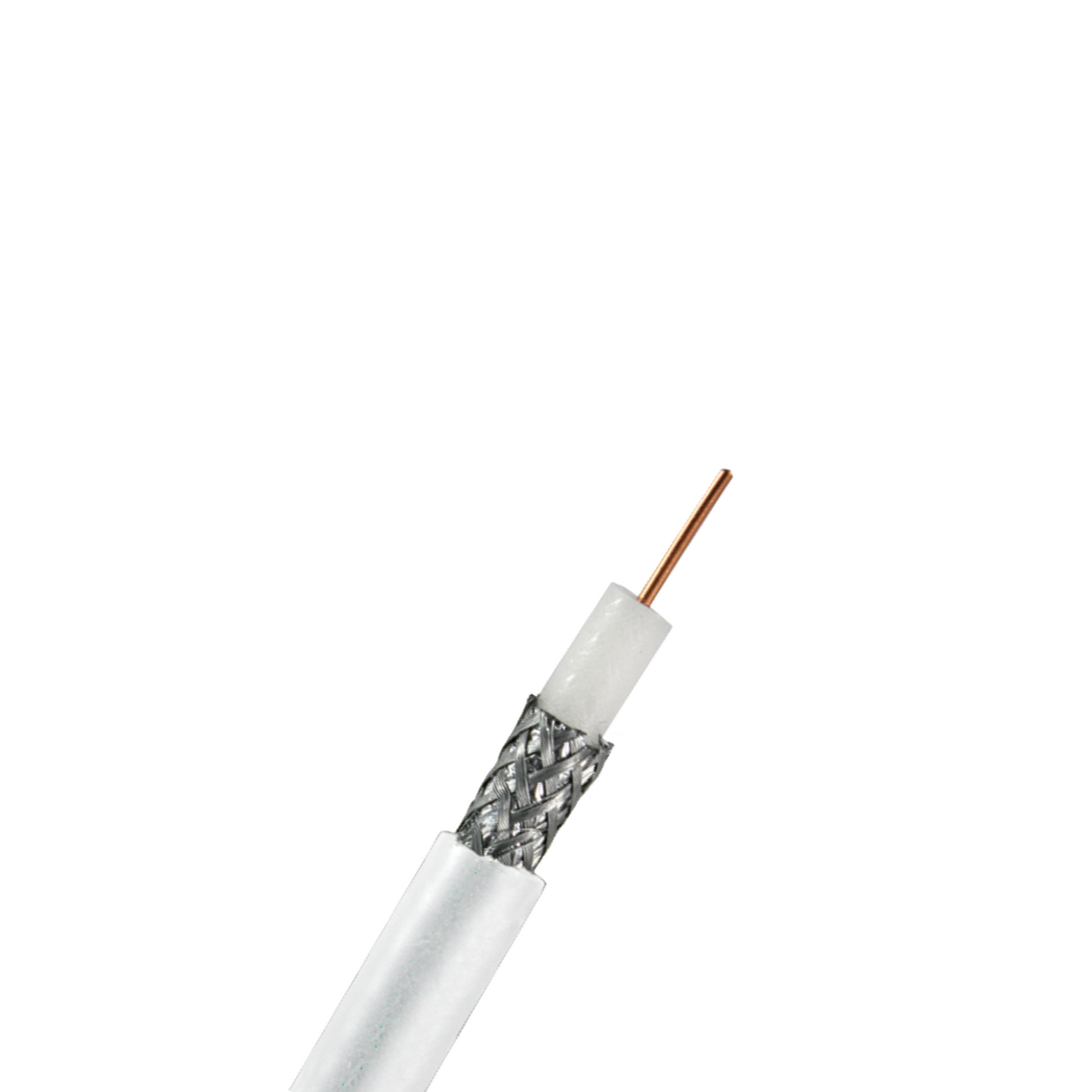 CABLE COAXIAL - CCA RG6 64 BRAID White /10M