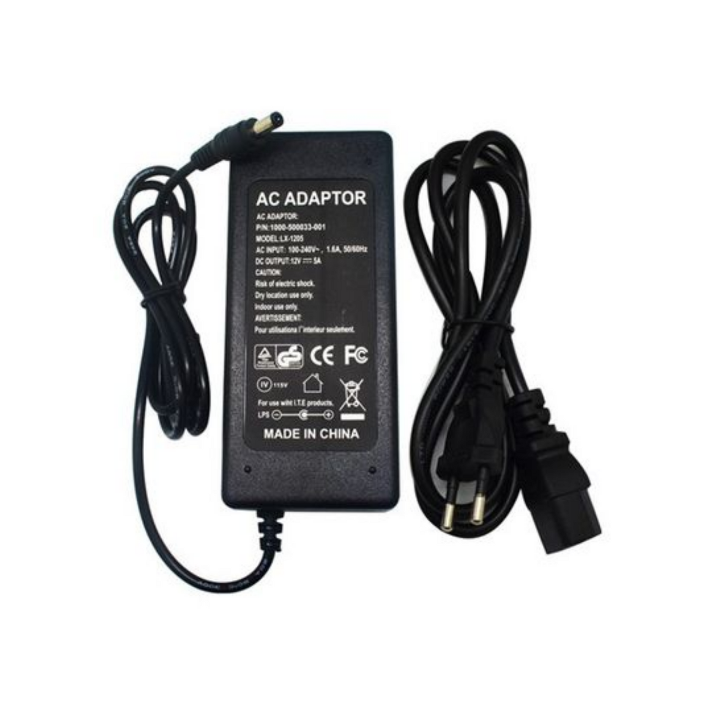 DC PSU 12V 5AMP with DC Lead (Quality)