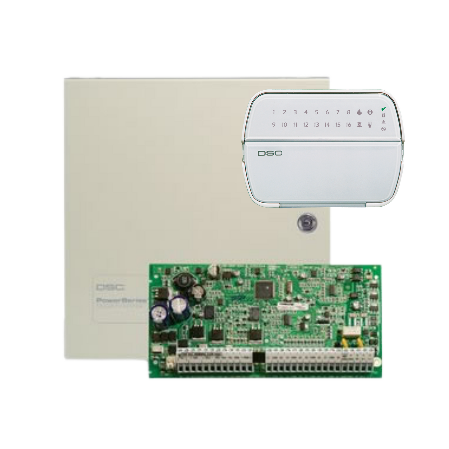 DSC - Alarm Panel PC1864 + PK5516E1 16 Zone LED Keypad