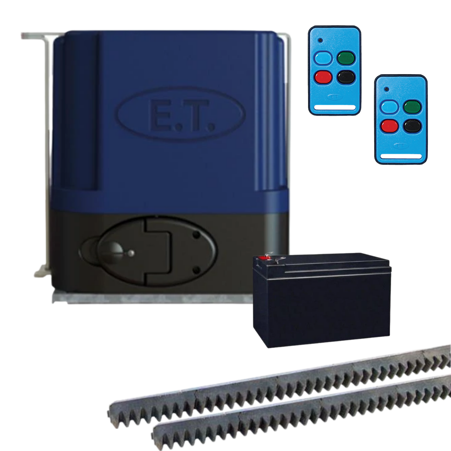 ET Drive 500 On Plate Gate Motor Kit 4m x Steel Rack 2 x TX4