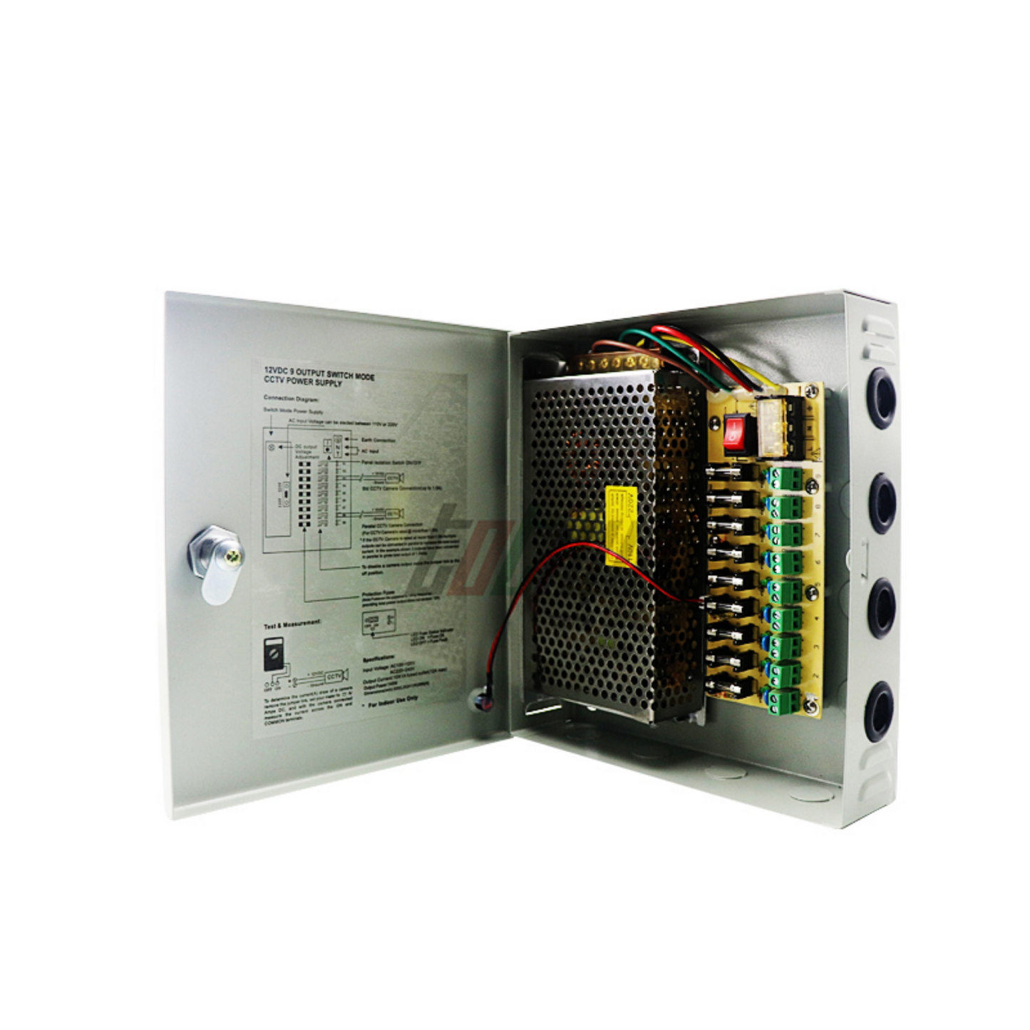 INHEP - 9 Way 8.3Amp 12V Distribution Box with AC lead