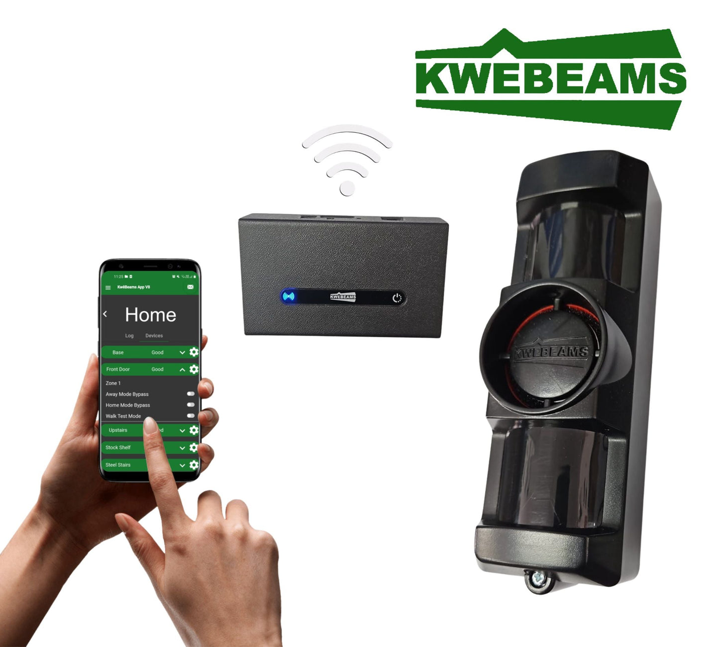 KwêBeams Standard Beam Kit: 1x Standard Beam & Wifi only Hub