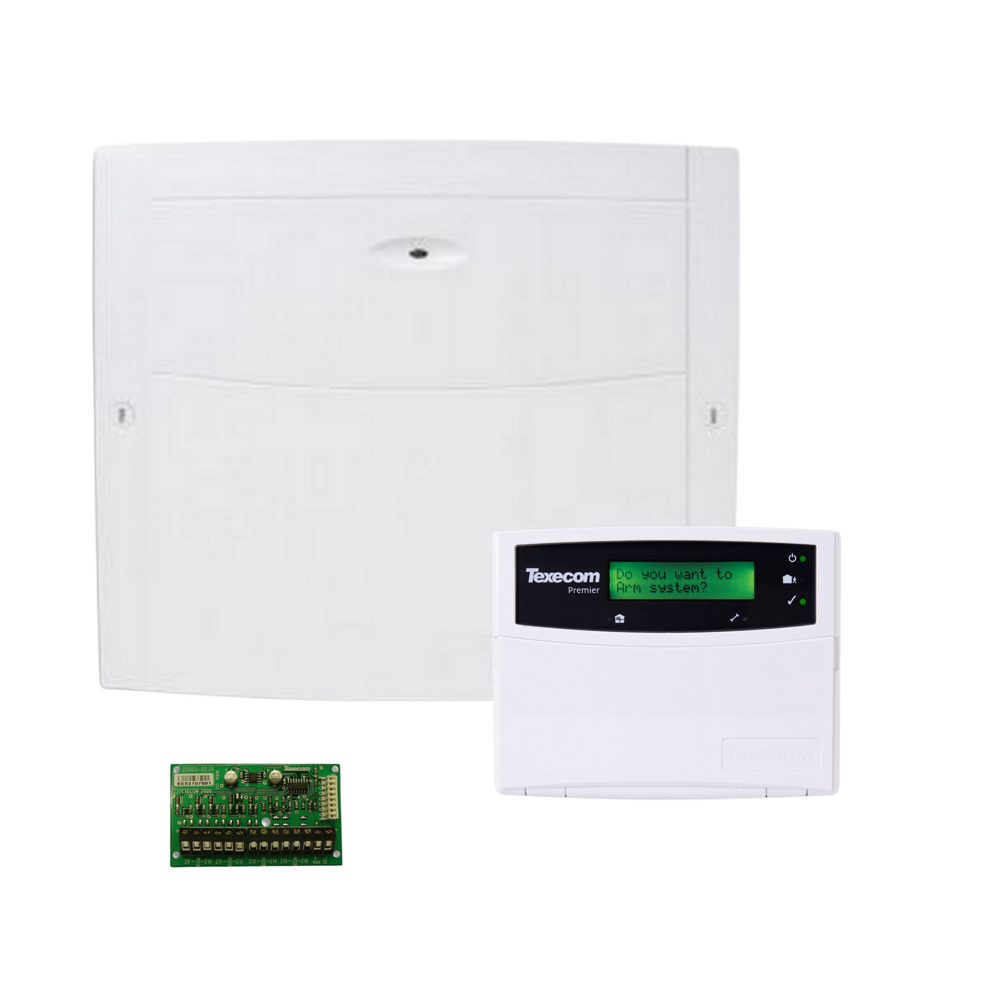 Texecom Premier832Kit,8ZKey,20va, batt,2xFlipx,2xmag/pan,sir