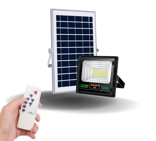 Solar Floodlight - PR 25 Watt Day/night & Remote 5W Panel